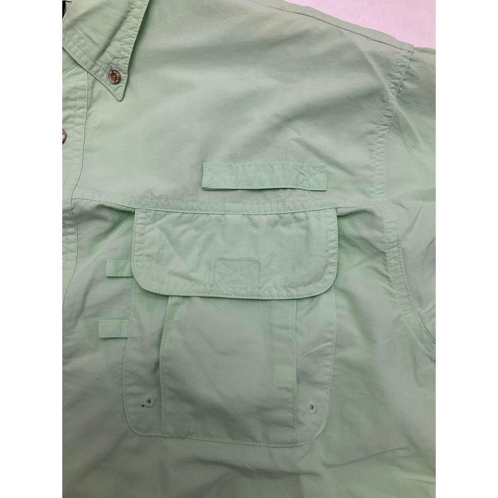 Magellan Sportswear‎ Men's Short Sleeve Button Up Shirt Light Green Size Large - Picture 6 of 12